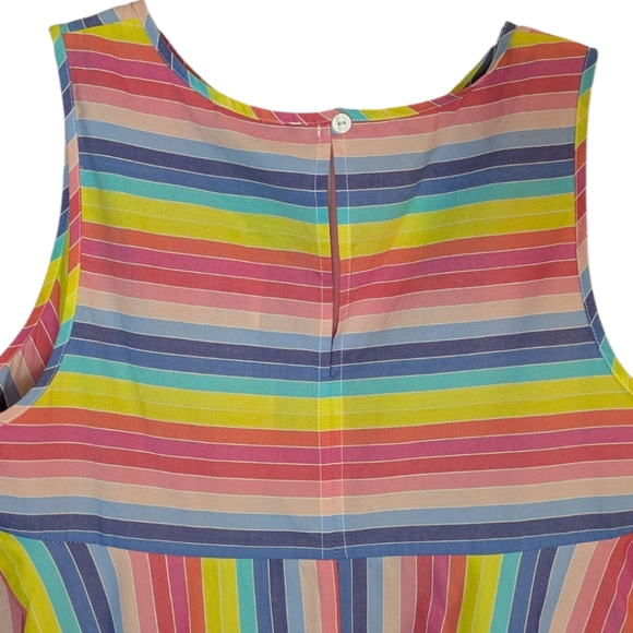 Melissa Paige Rainbow Stripe Swing High Low Hem Tank Top Women's Medium NWT - Picture 9 of 16